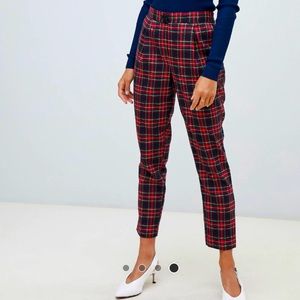 New Look plaid check pull on pants